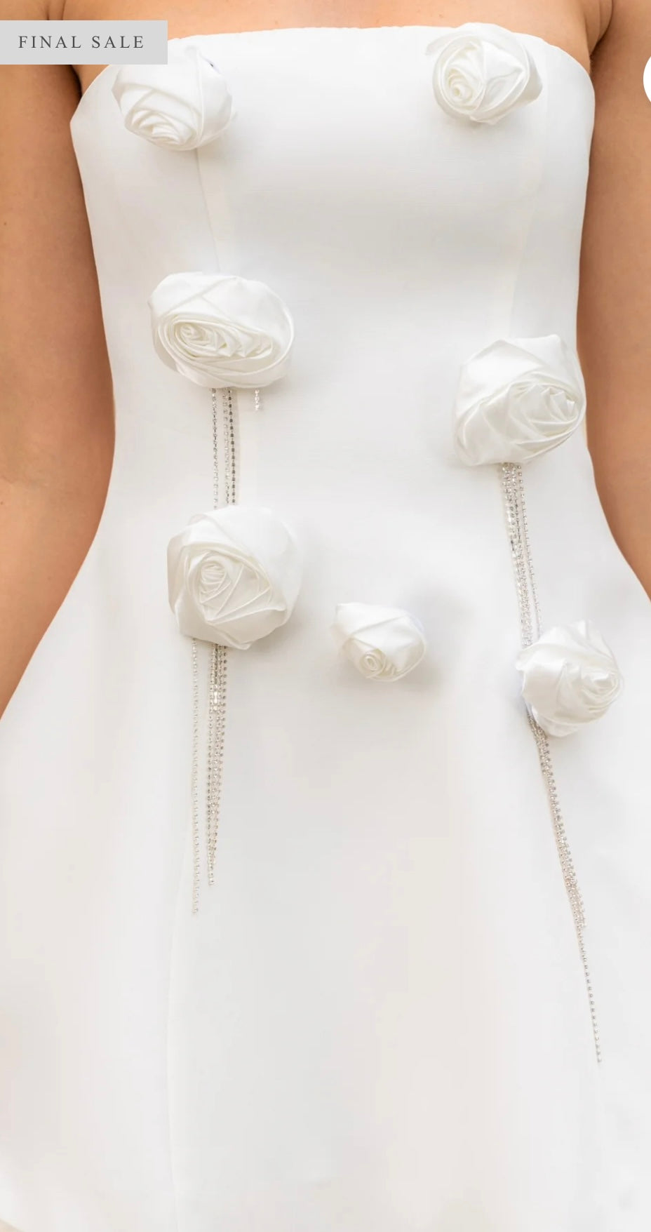 ROSES MINI DRESS - WHITE